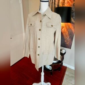Beige Button-Up Jacket ST JOHN.